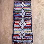 Tapis Berbère Boucherouite coloré - 80 x 189 cm