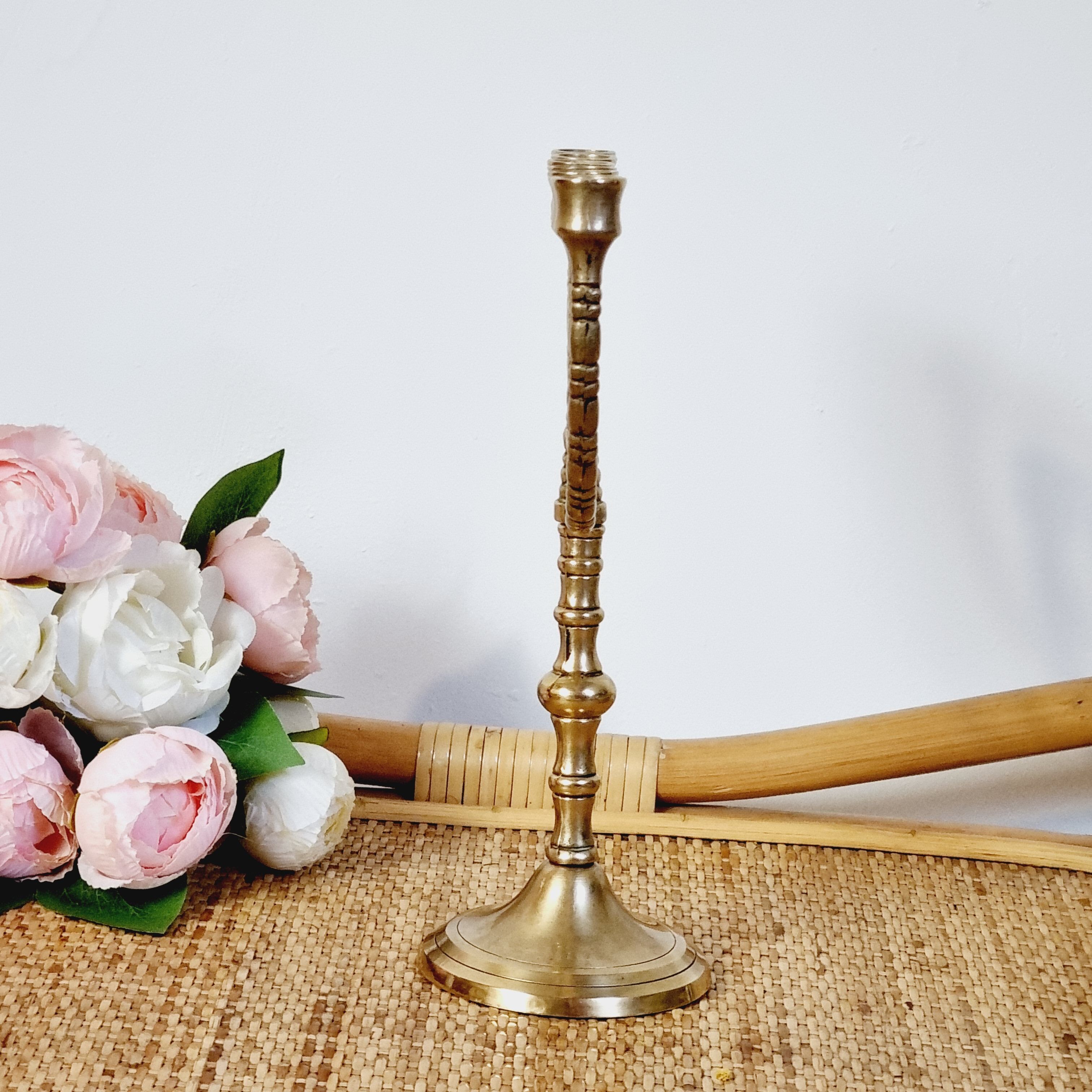 Golden brass chandelier