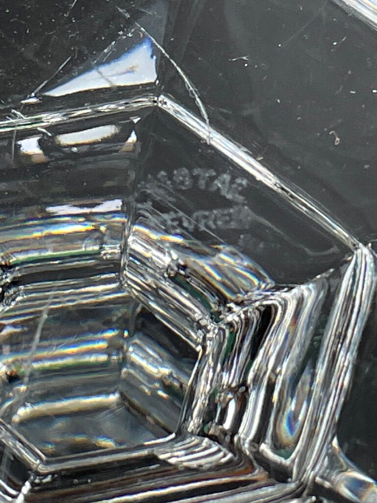 Sèvres crystal vase stamped