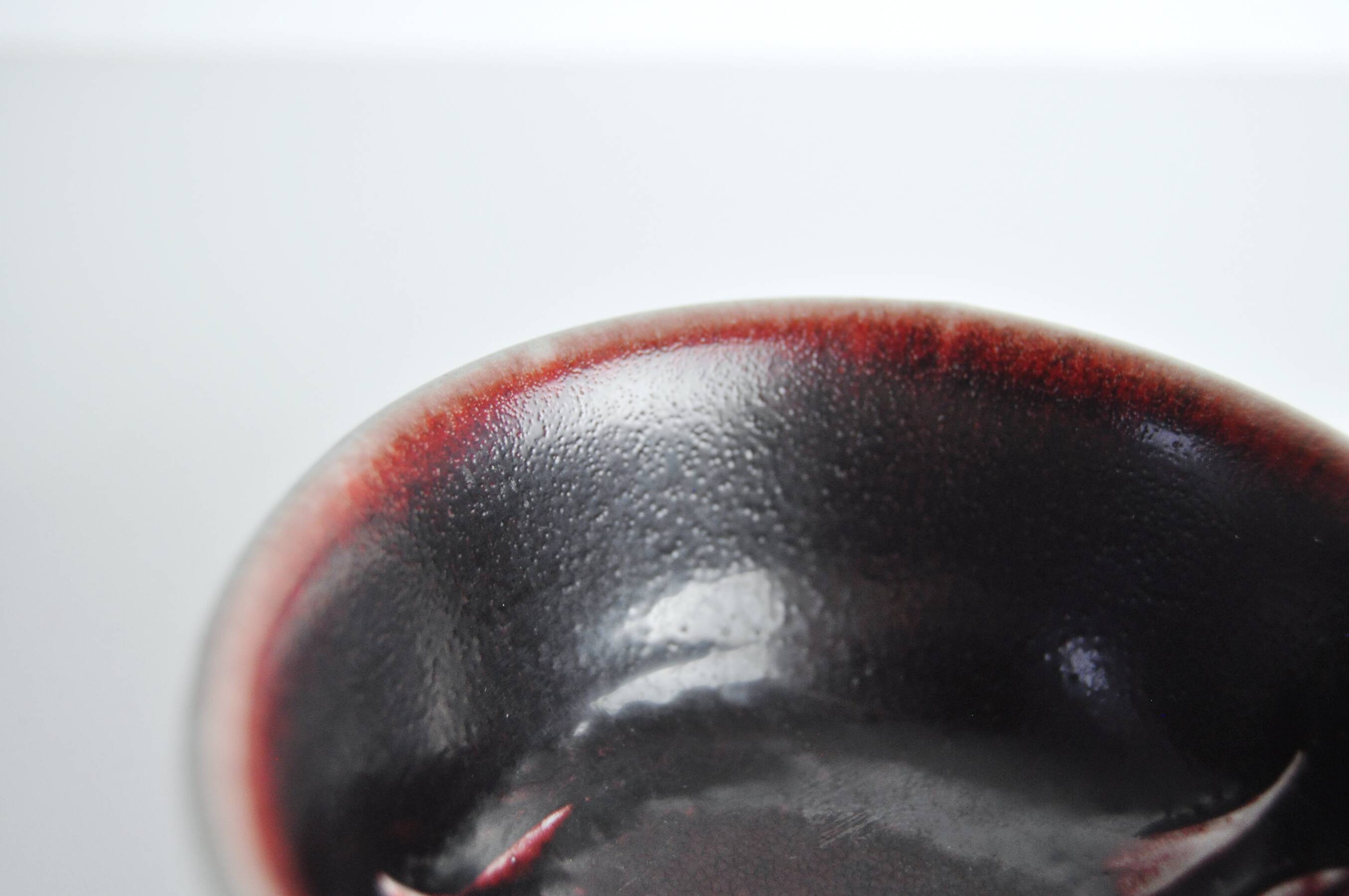 Bowl with oxblood glaze by Gerd Bøgelund for Royal Copenhagen, Denmark