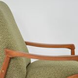 Pen armchair in green mottled