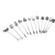 Art Deco silver herring forks, Greece, 1960s, set of 12