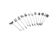Art Deco silver herring forks, Greece, 1960s, set of 12