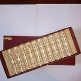 Set of vintage cut crystal knife holders