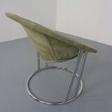 Vintage Suede Lounge Chair by Lusch Germany, 1960s