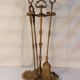 Gilded brass fireplace servant 2 elements