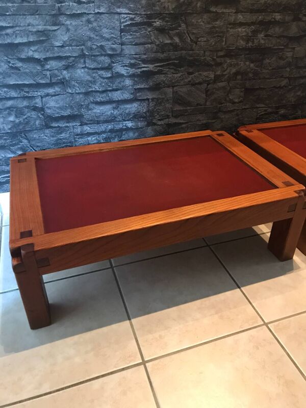Paire de  tables basse pierre chapo