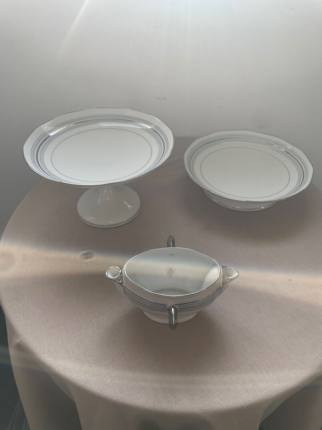 Antique footed compote – French porcelain M&S – centrepiece