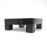Black lacquered square table, 1970s