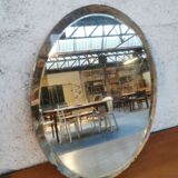 Oval beveled mirror
