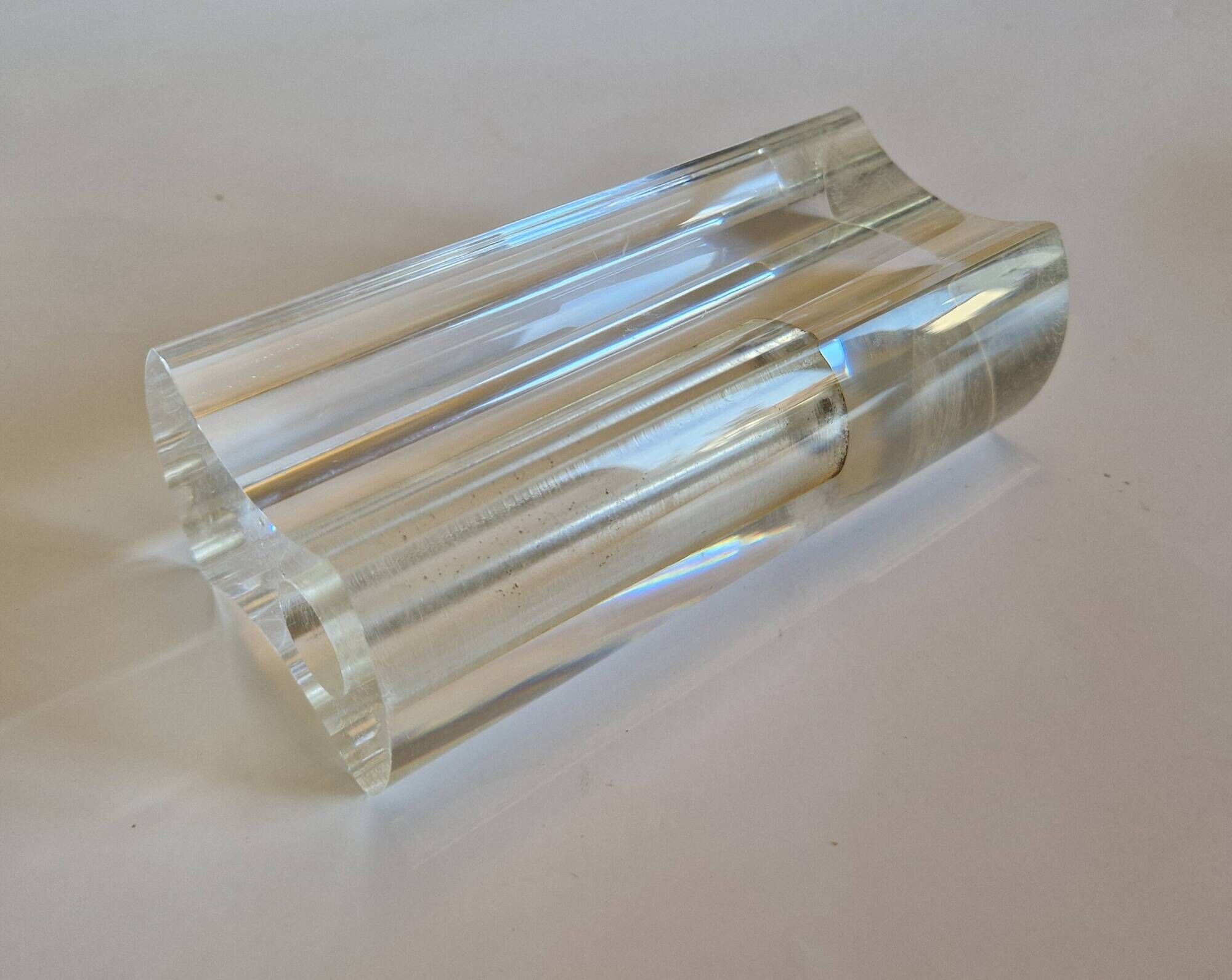 Lucite soliflore vase guzzini eo vintage 1970