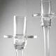 Trois bougeoirs en cristal vintage