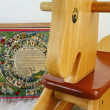 Vintage wooden rocking horse