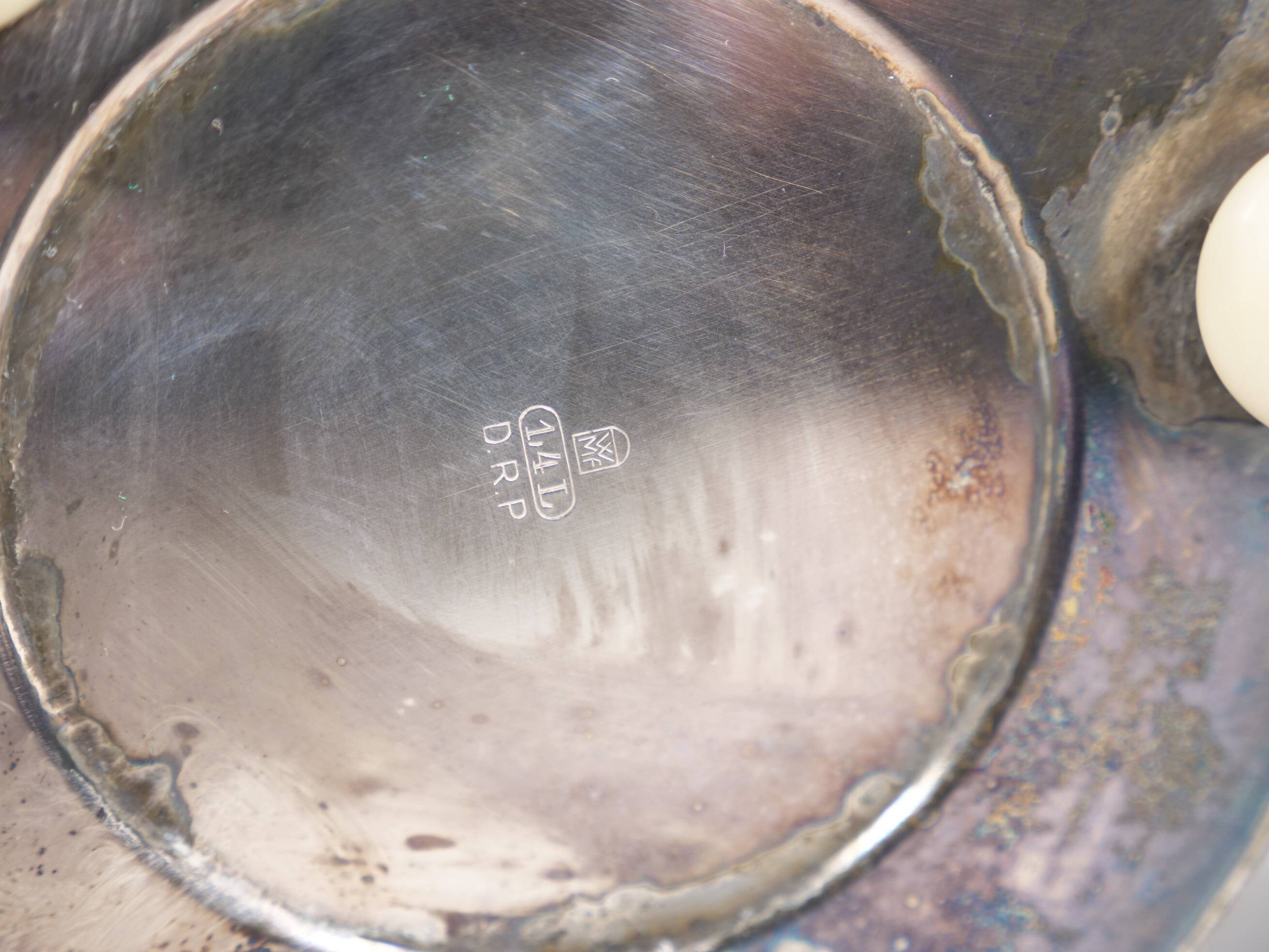 Art Deco Tea Set by Hutschenreuther with WMF Silver Plating, 1930s