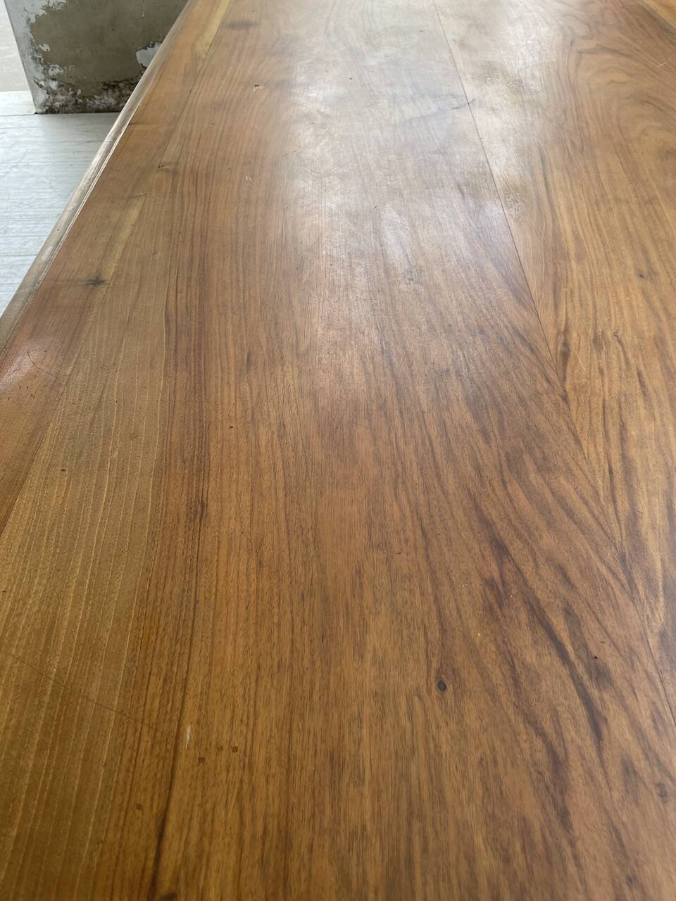 Solid walnut farmhouse castle table 1900 XXL