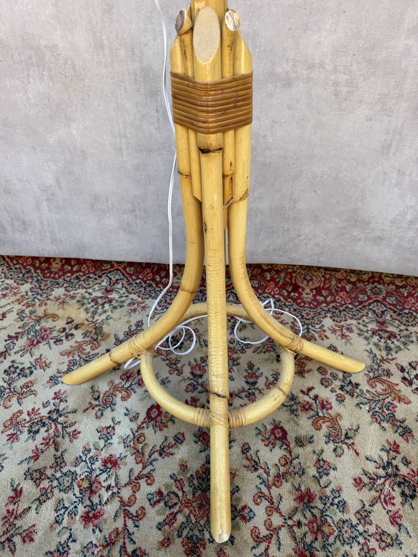 1960s Rattan Living Room Lamp from France