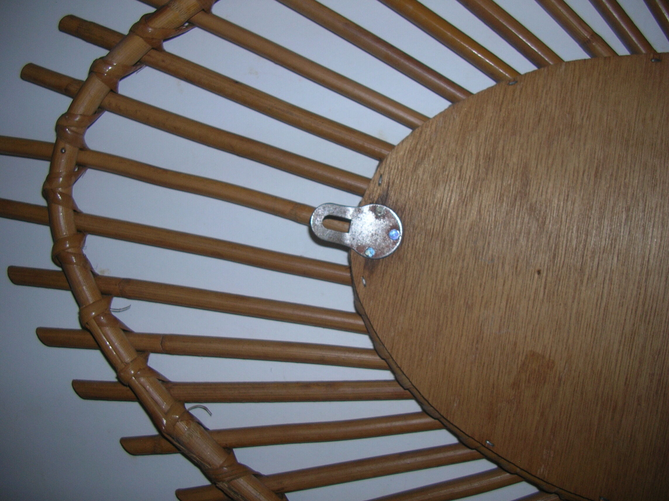 Oval rattan mirror model "almond" 42x62cm