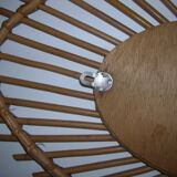 Oval rattan mirror model "almond" 42x62cm