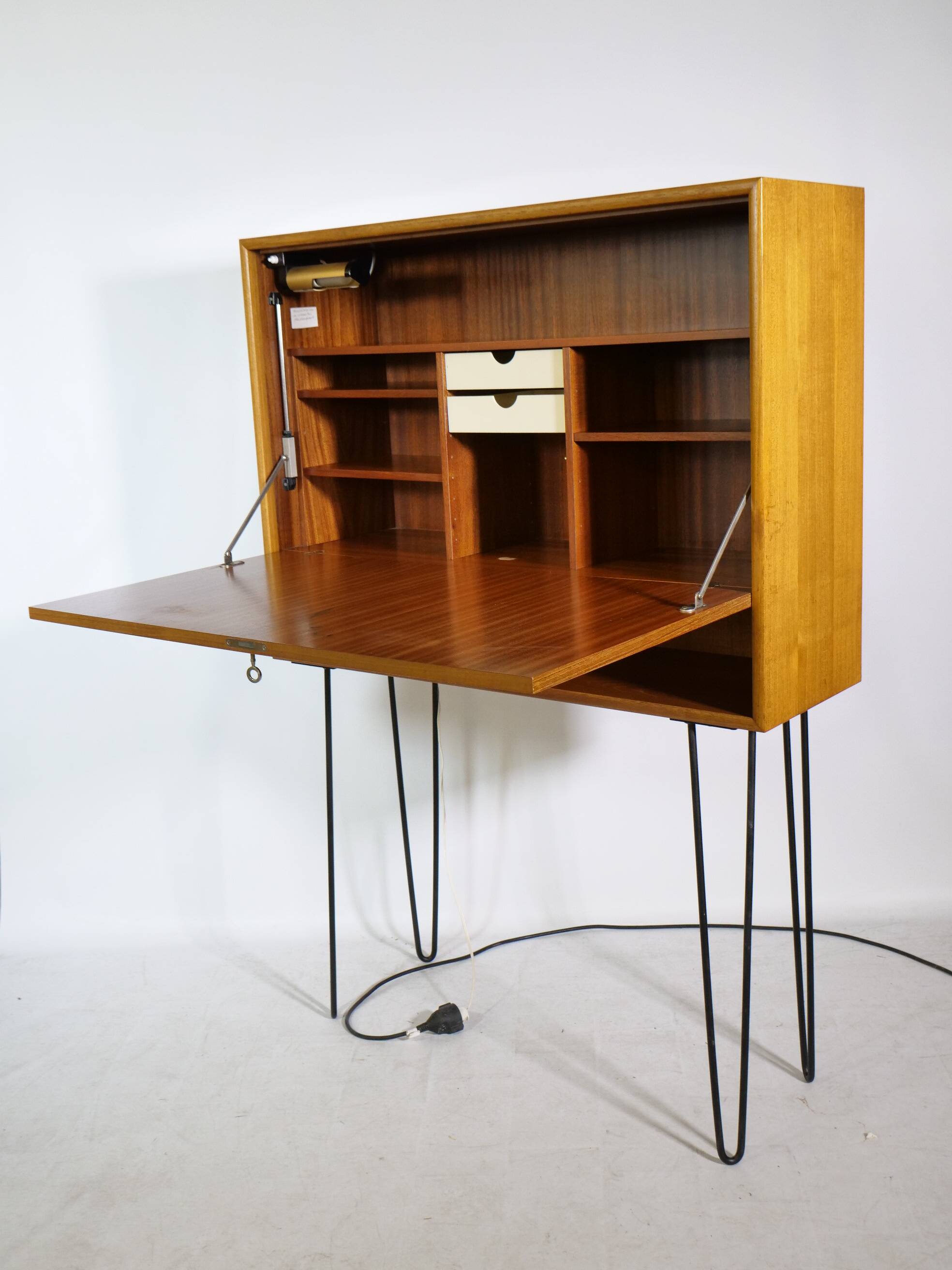 Teak secretary highboard from WK Möbel, 1960s