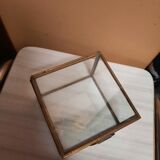Glass and brass showcase box