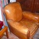 2 leather club armchairs from the 1950s