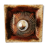Vintage 1970s ceramic lava applied
