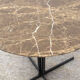 Refurbished round table TACCHINI Split Ø70 brown marble second choice