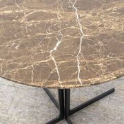 Refurbished round table TACCHINI Split Ø70 brown marble second choice