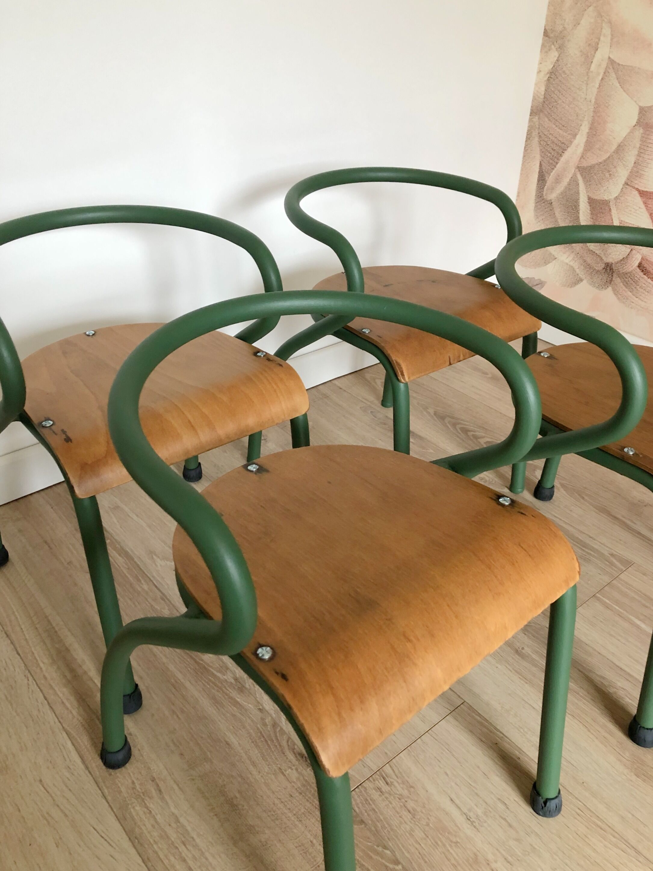 Nursery school chairs by Jacques Hitier, 50s