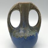 Vase en grès cérame a effet flammé, signé alphonse mouton, st uze
