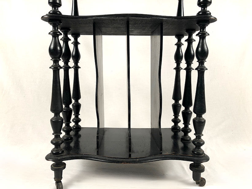 Napoleon III partition furniture, blackened wood