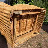 Large rattan armchairs