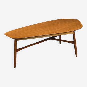 Table basse vintage en teck attribuée à Svante Skogh pour Laauser, 1960