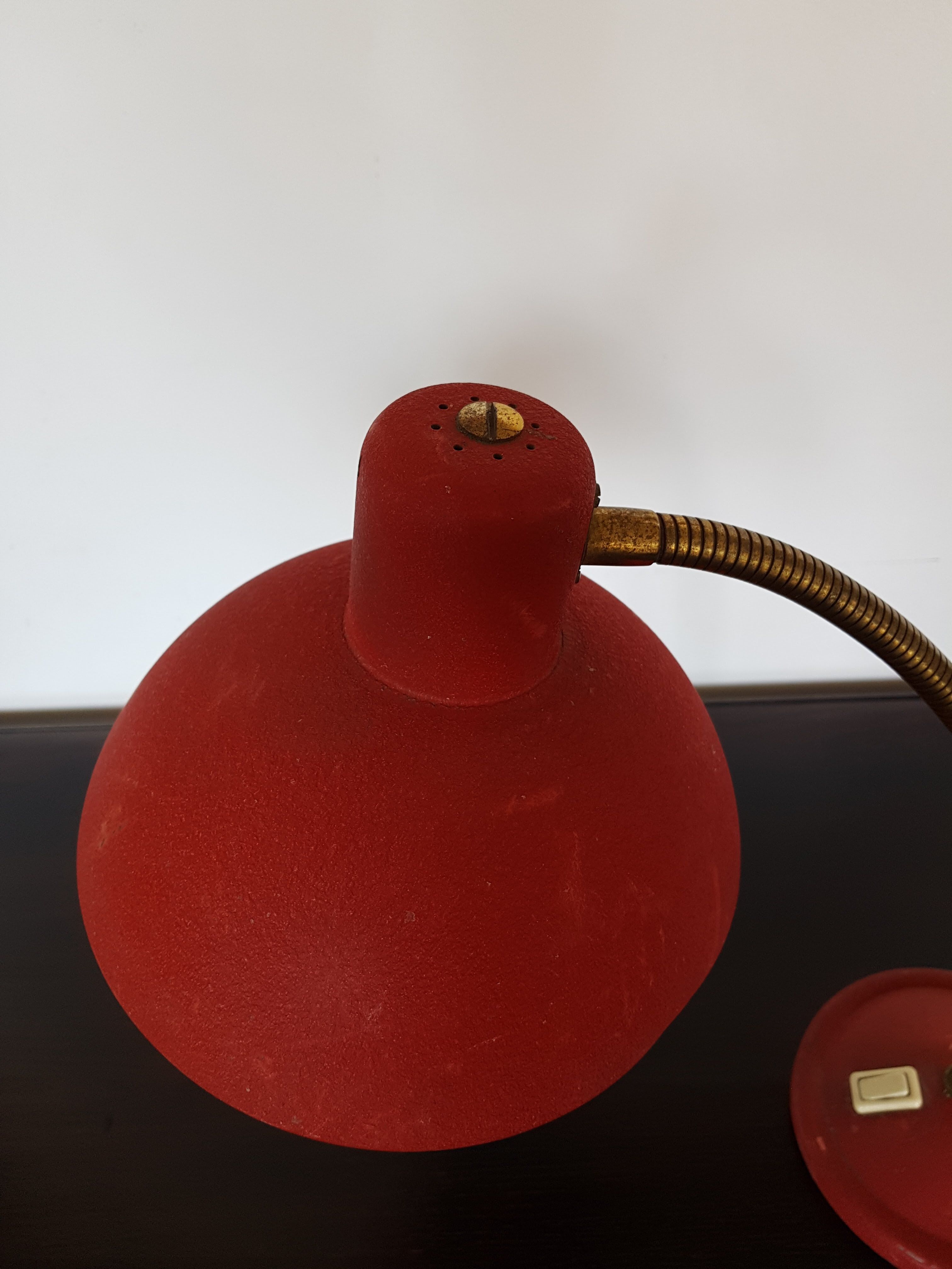 Vintage brass and metal desk lamp