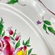 Oval flat dish with flat ends, Réverbère model by KG Lunéville, rose pattern.