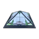 Square Tiffany Style Ceiling Lamp – Floral Stained Glass in Art Nouveau style