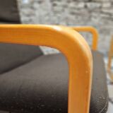 Set of Wilkhahn bentwood armchairs and tables, vintage 1980s