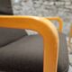 Lot Fauteuil et table Wilkhahn bois courbé 1980 vintage