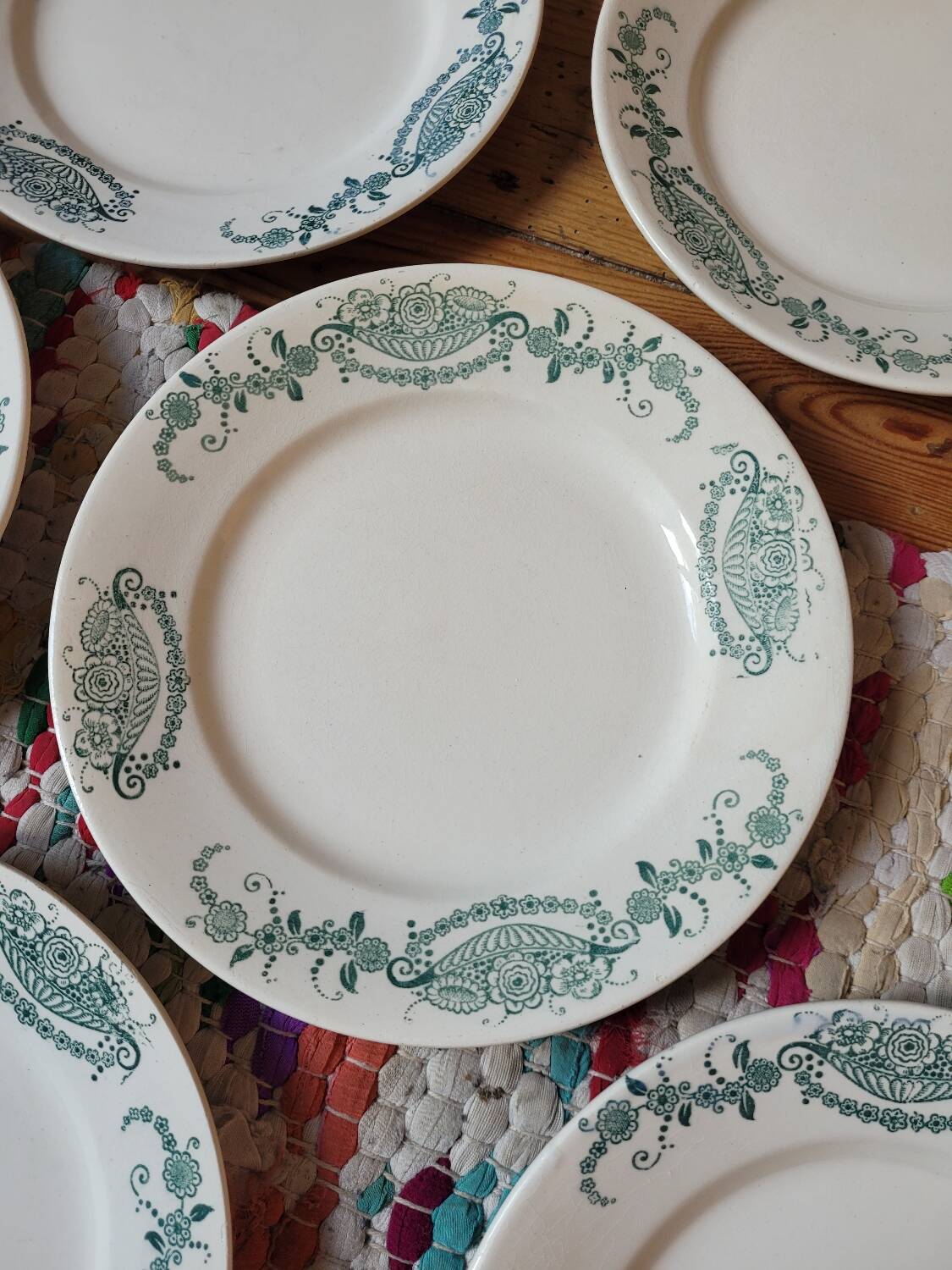 Lot n°2 de 6 assiettes à dessert Ginette Faïencerie Nouvelle