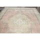 1970s Vintage Persian Handmade Wool Pink Area Rug 294x376