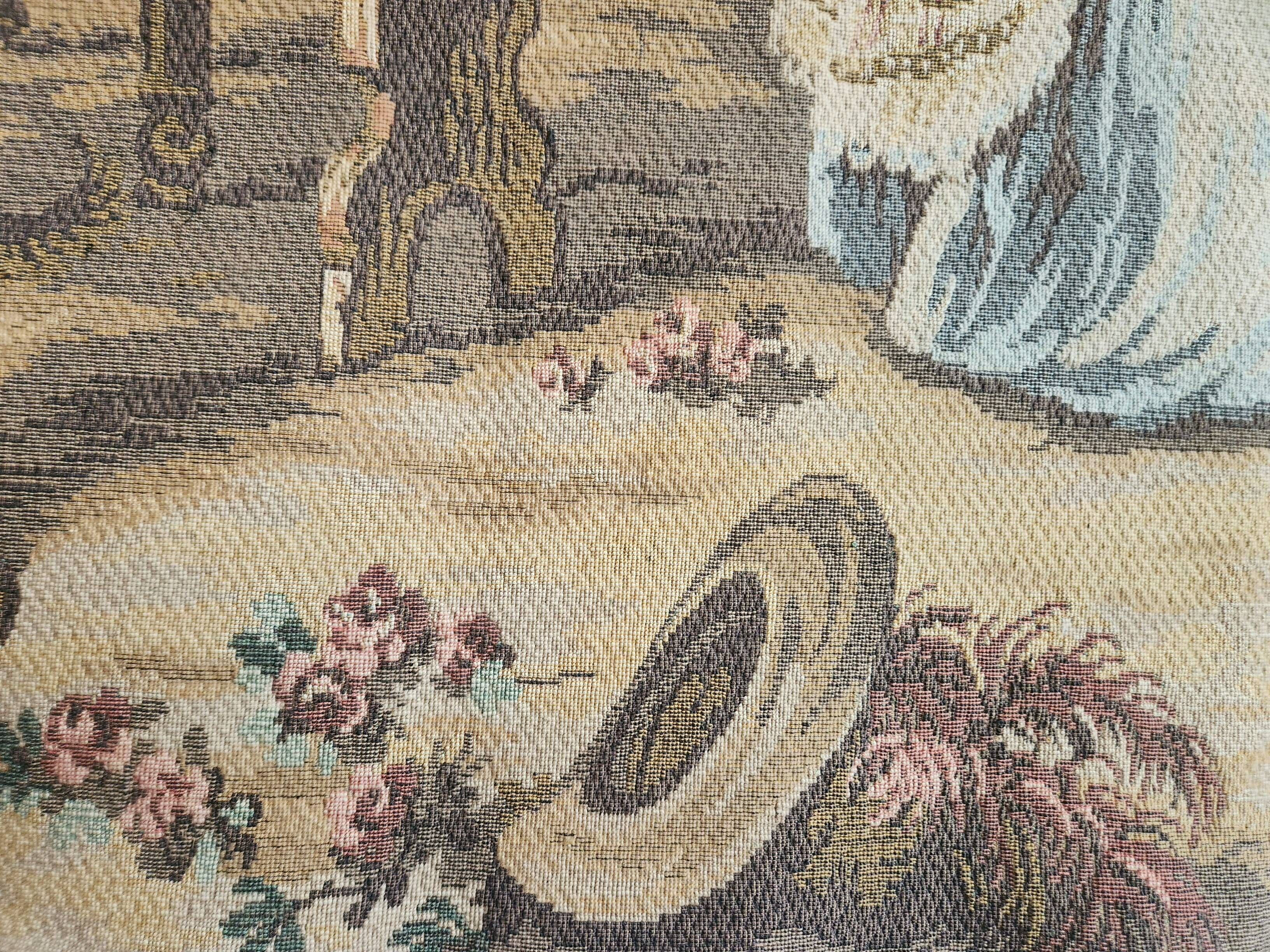 French wall tapestry Gobelin Tapestry "Jolly Men" "After Rembrandt"