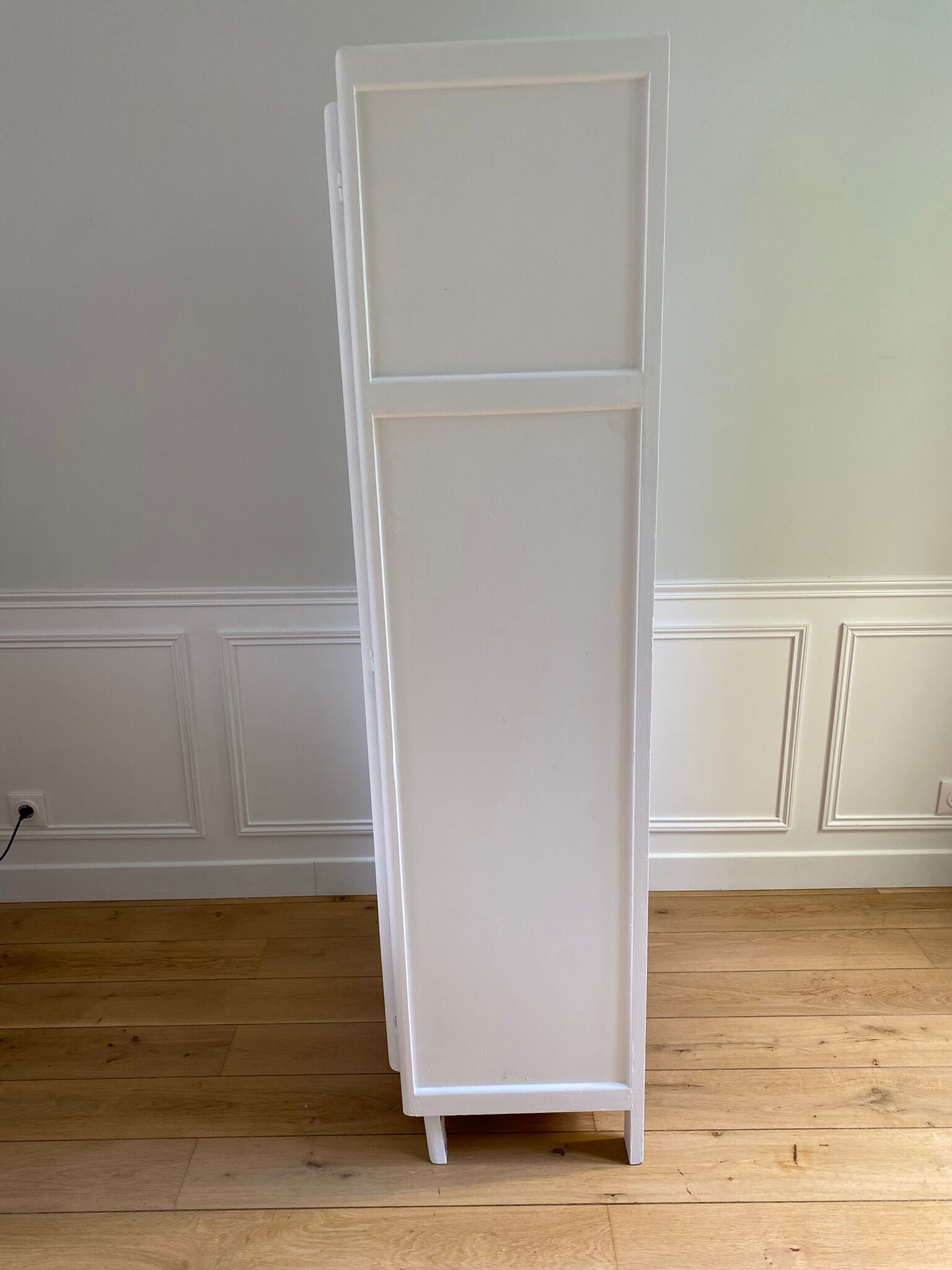 Parisian wardrobe / vintage wardrobe, painted white