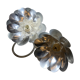 Pair of vintage flower bedside lamps