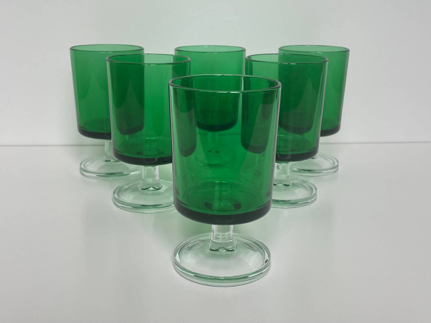 Lot de 6 verres à pied Luminarc vintage