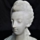 Ancien buste de Marie Antoinette porcelaine, biscuit d'époque XIX ème