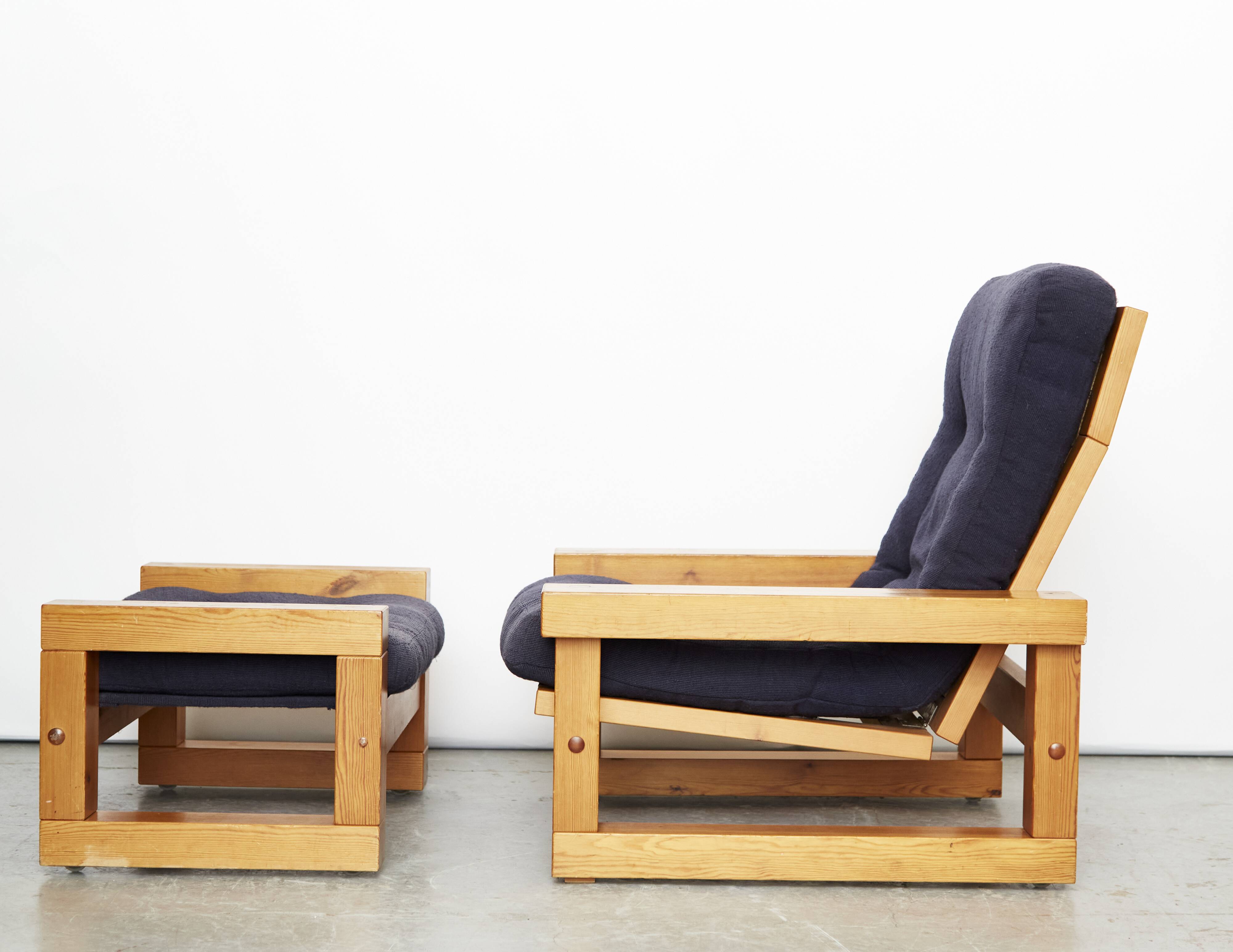 Christer Lundén "Patron" Lounge Chair & Ottoman for Broby Nya Möbler AB