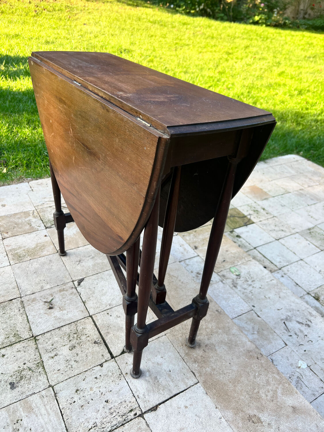 Table d’appoint pliable Gateleg en acajou
