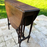 Foldable side table Gateleg in mahogany