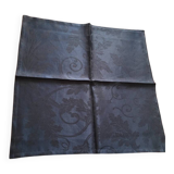 Serviette Christofle "Orangerie" Lin & Coton Bleu Marine