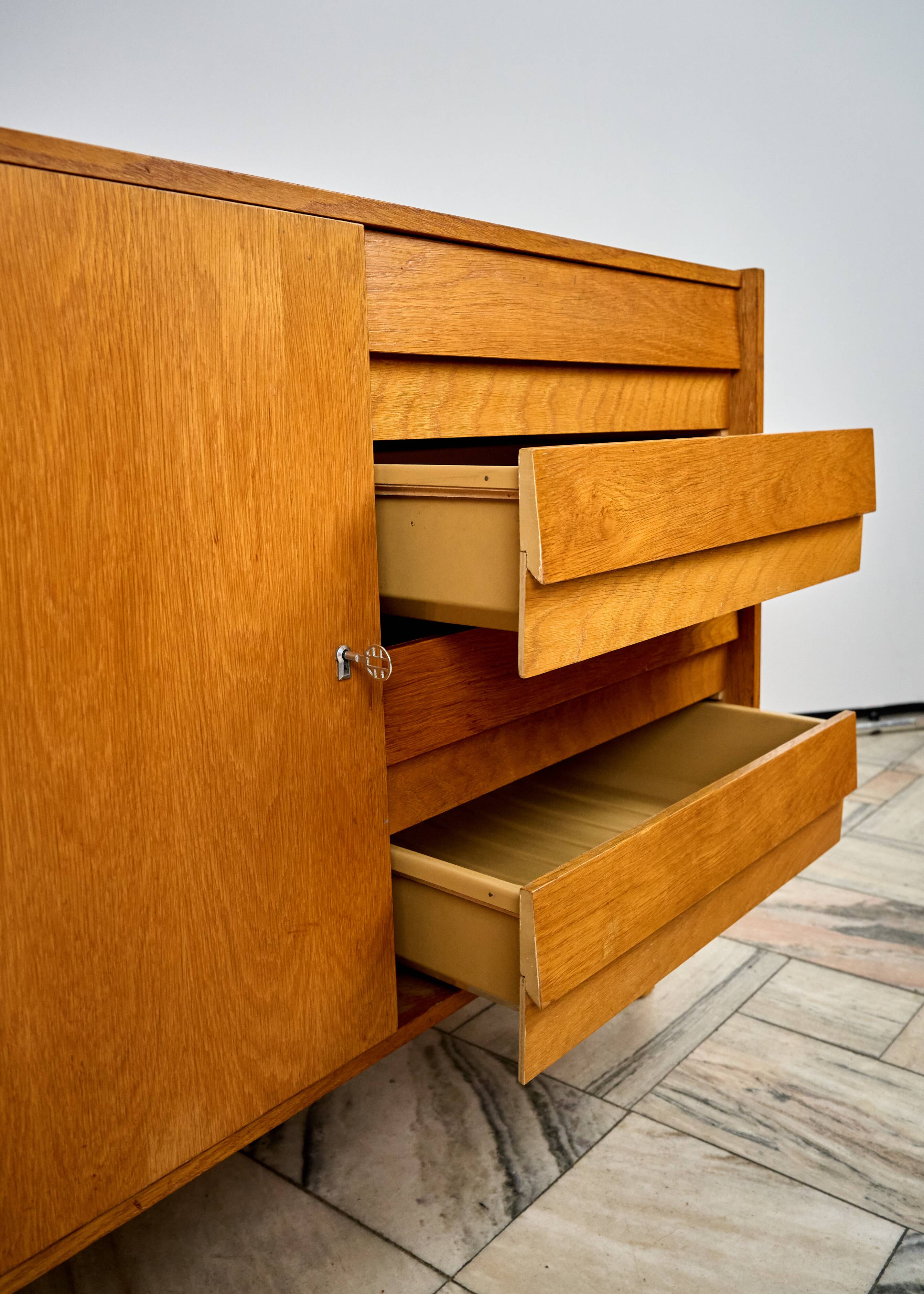 Vintage Oak Sideboard by Jiří Jiroutek, 1960s, Czechoslovakia